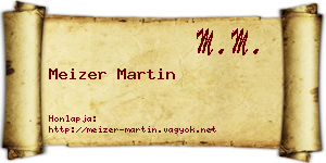 Meizer Martin névjegykártya